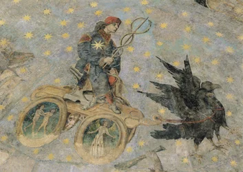 The Chariot of Mercury (detail) from the vaulting of the 